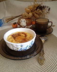 Апельсиновая пшенная каша с карамельным бананом