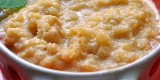 Молочная пшенная каша с медом