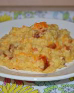 Молочная пшенная каша с тыквой