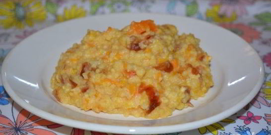 Молочная пшенная каша с тыквой