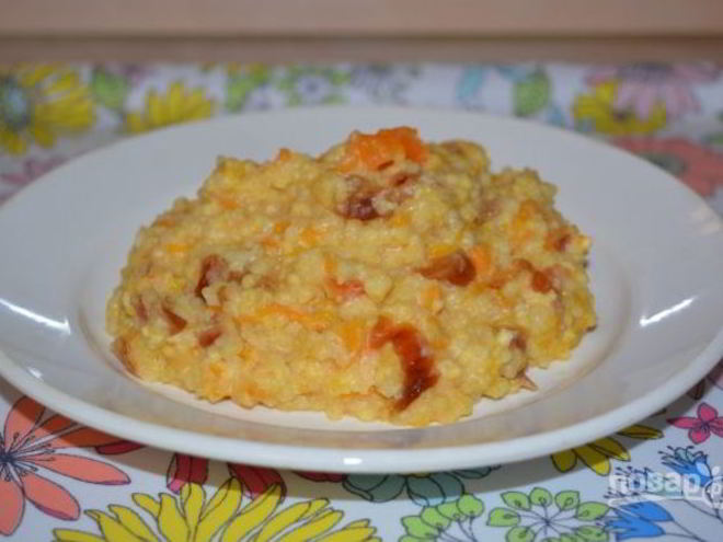 Рецепт молочной пшенной каши с тыквой