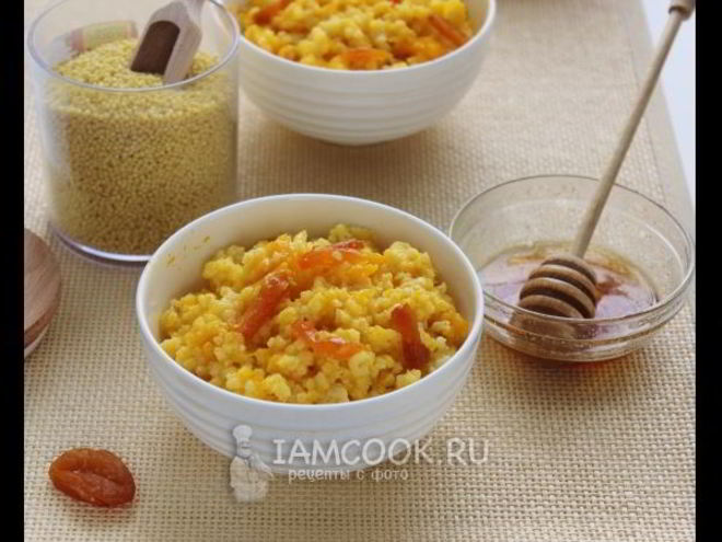 Рецепт постной пшенной каши с тыквой