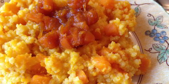 Простая пшенная каша с тыквой