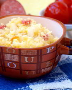 Пшеная каша с квашеной капустой