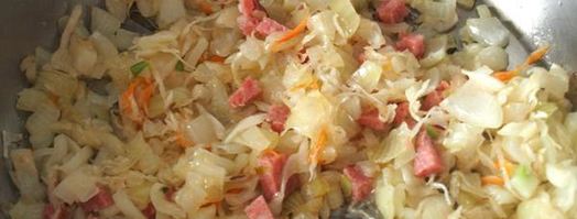 пшеная каша с квашеной капустой. Шаг 3