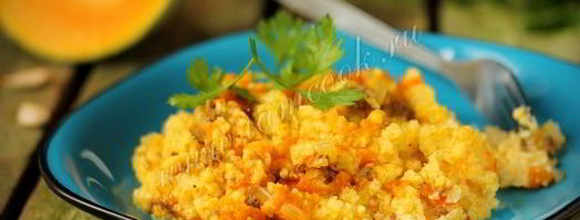 пшенная каша с фаршем и тыквой в мультиварке. Шаг 9