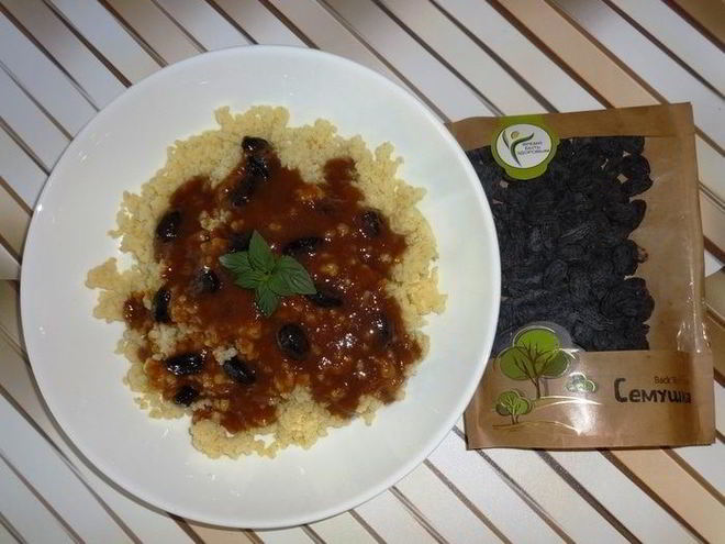 Рецепт пшенной каши с фруктовым соусом