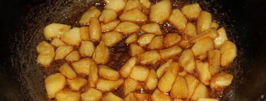 пшенная каша с карамельными яблоками. Шаг 4