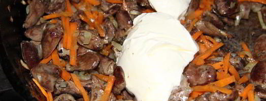 пшенная каша с куриными сердечками. Шаг 8