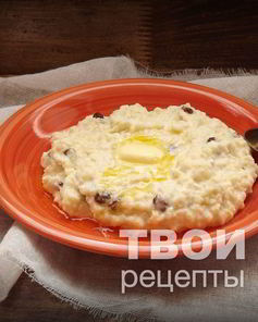 Пшенная каша с творогом и изюмом