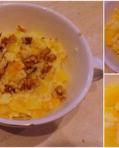 Пшенная каша с тыквой и апельсином на пару