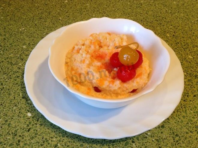 Рецепт пшенной каши с тыквой, корицей и вишней