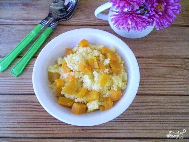 Рецепт пшенной каши с тыквой на молоке