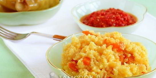 Пшенная каша с тыквой на воде