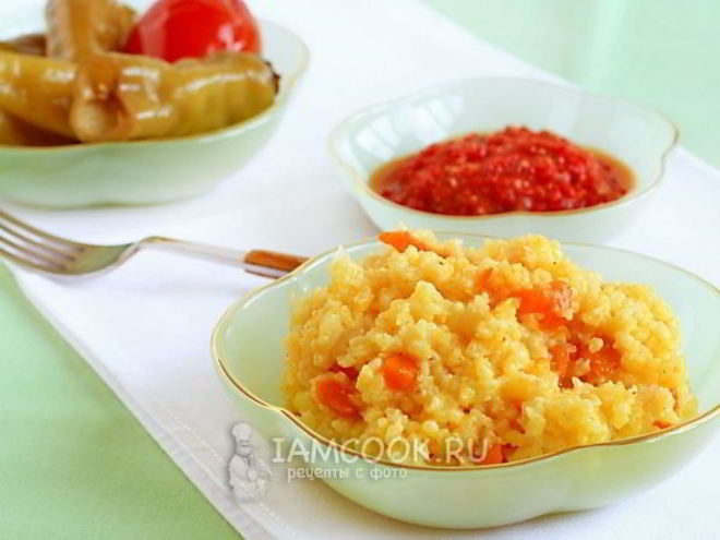 Рецепт пшенной каши с тыквой на воде