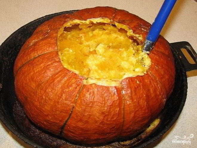 Рецепт пшенной каши в тыкве