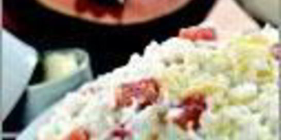 Молочная рисовая каша с тыквой