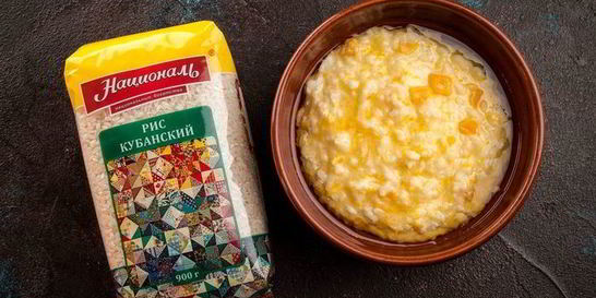 Рисовая каша на молоке с тыквой