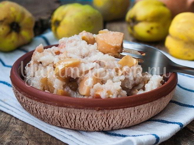 Рецепт рисовой каши с айвой в мультиварке