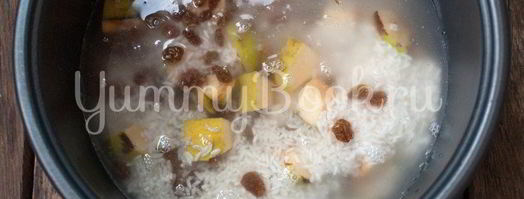 рисовая каша с айвой в мультиварке. Шаг 4