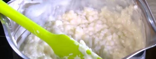 рисовая каша с белым шоколадом и запеченными персиками. Шаг 4