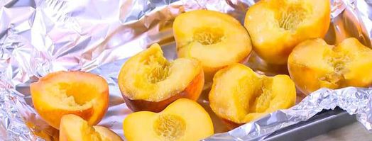 рисовая каша с белым шоколадом и запеченными персиками. Шаг 7