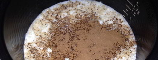 рисовая каша с какао и взбитыми сливками. Шаг 3