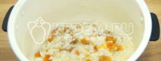 рисовая каша с курагой в мультиварке. Шаг 7
