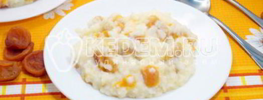 рисовая каша с курагой в мультиварке. Шаг 8