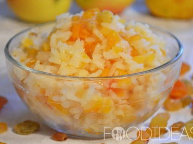 Рецепт рисовой каши с курагой