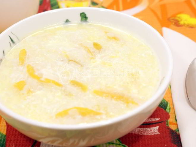 Рецепт рисовой каши с персиком