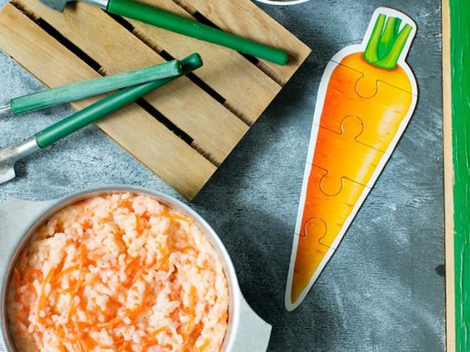 Рецепт рисовой каши с тыквенным пюре и морковью