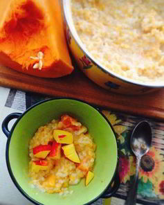 Рисовая каша с тыквой и корицей