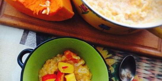 Рисовая каша с тыквой и корицей