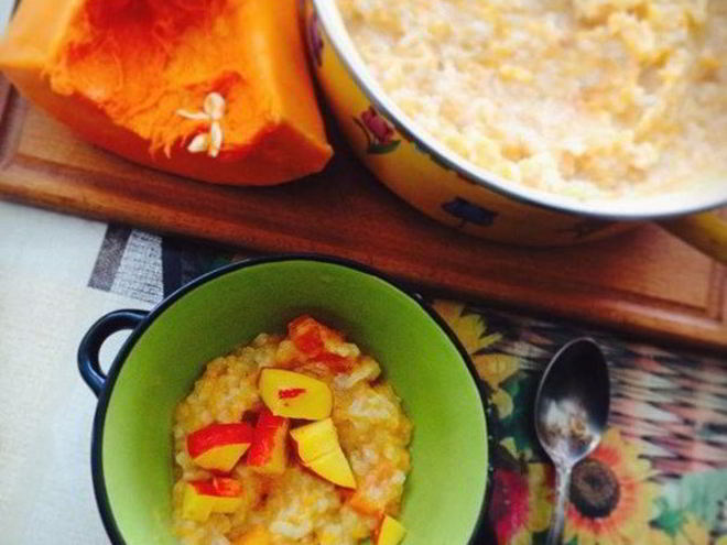 Рецепт рисовой каши с тыквой и корицей