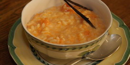 Рисовая каша с тыквой и ванилью