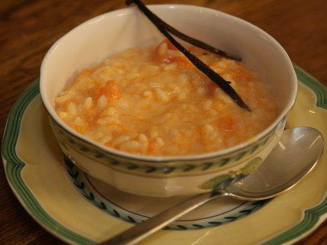 Рецепт рисовой каши с тыквой и ванилью