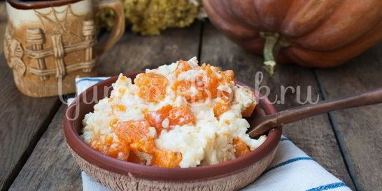 Рисовая каша с тыквой в мультиварке