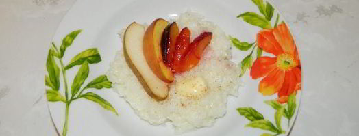 рисовая каша с запеченными фруктами. Шаг 6