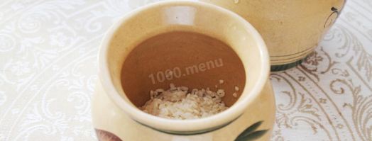 рисовая каша в духовке в горшочке на молоке. Шаг 4