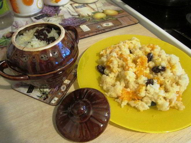 Рецепт рисовой каши в горшочке