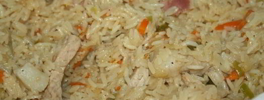 сытная рисовая каша со свининой и беконом на топленом сливочном масле. Шаг 6