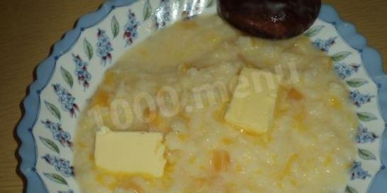 Тыквенная каша с рисом на молоке