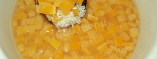 тыквенная каша с рисом на молоке. Шаг 4