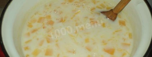 тыквенная каша с рисом на молоке. Шаг 7