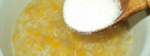 тыквенная каша с рисом на молоке. Шаг 8