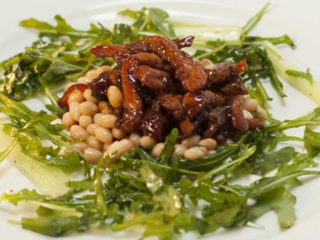 Рецепт курицы в чайно-соевом соусе с белой фасолью