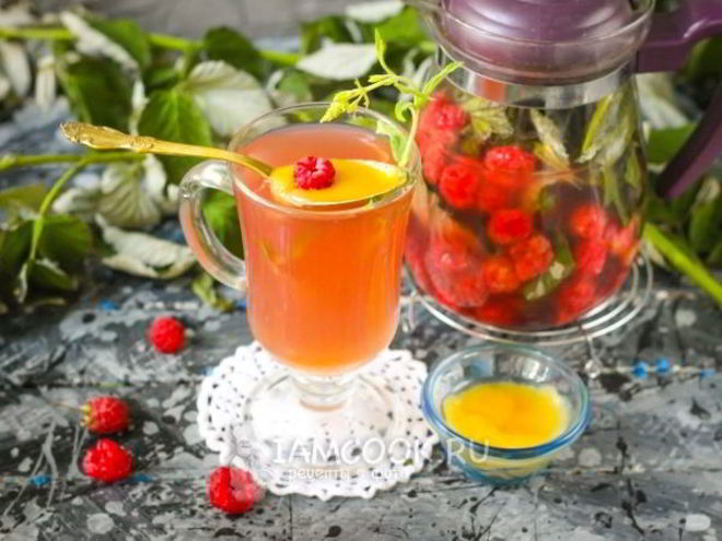 Рецепт малинового чая