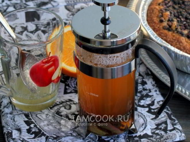 Рецепт яблочного чая с апельсином