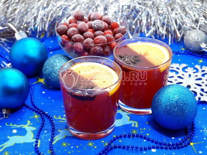 Рецепт клюквенного безалкогольного глинтвейна